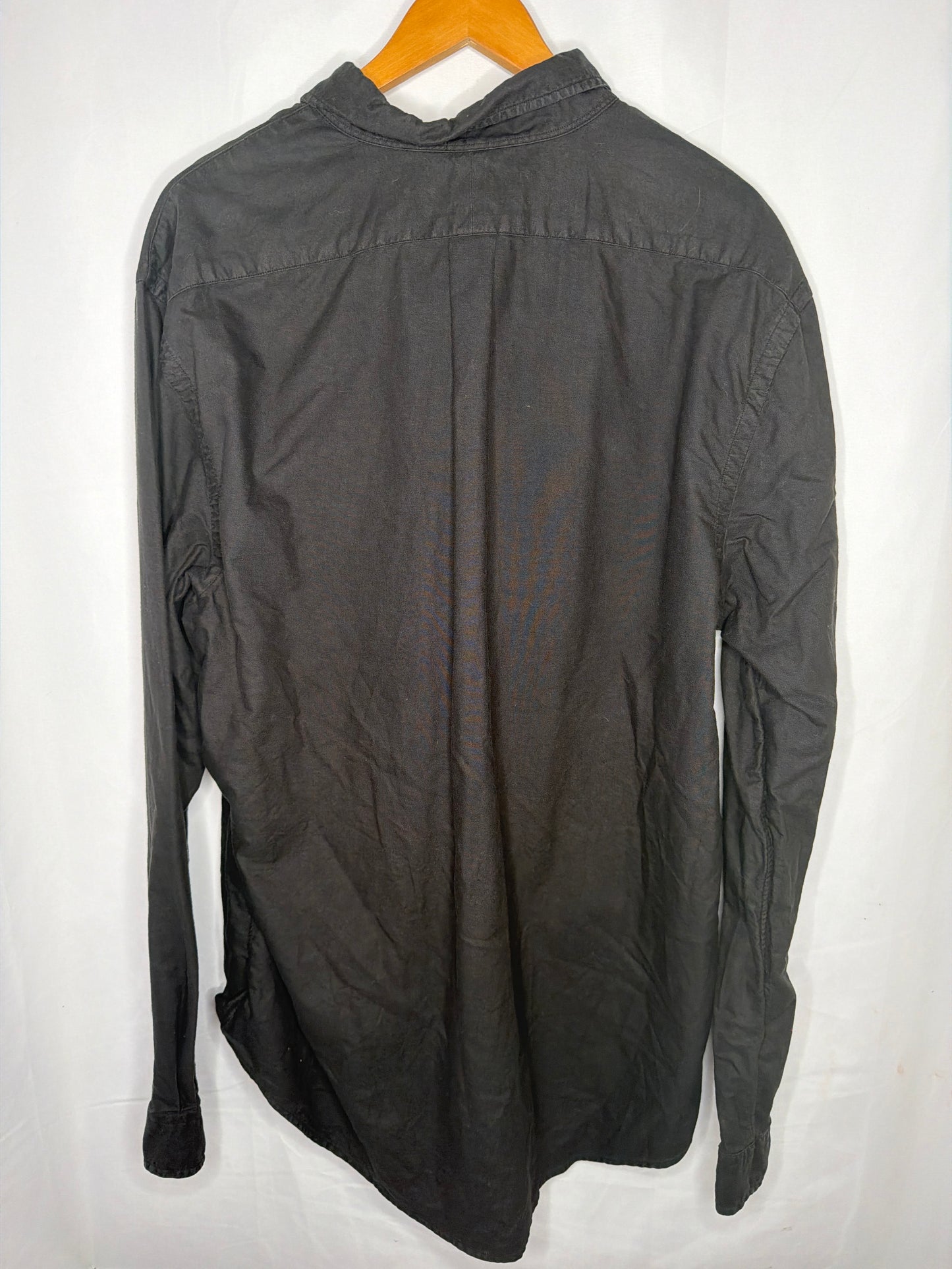 Ralph Lauren black button up dress shirt xxl