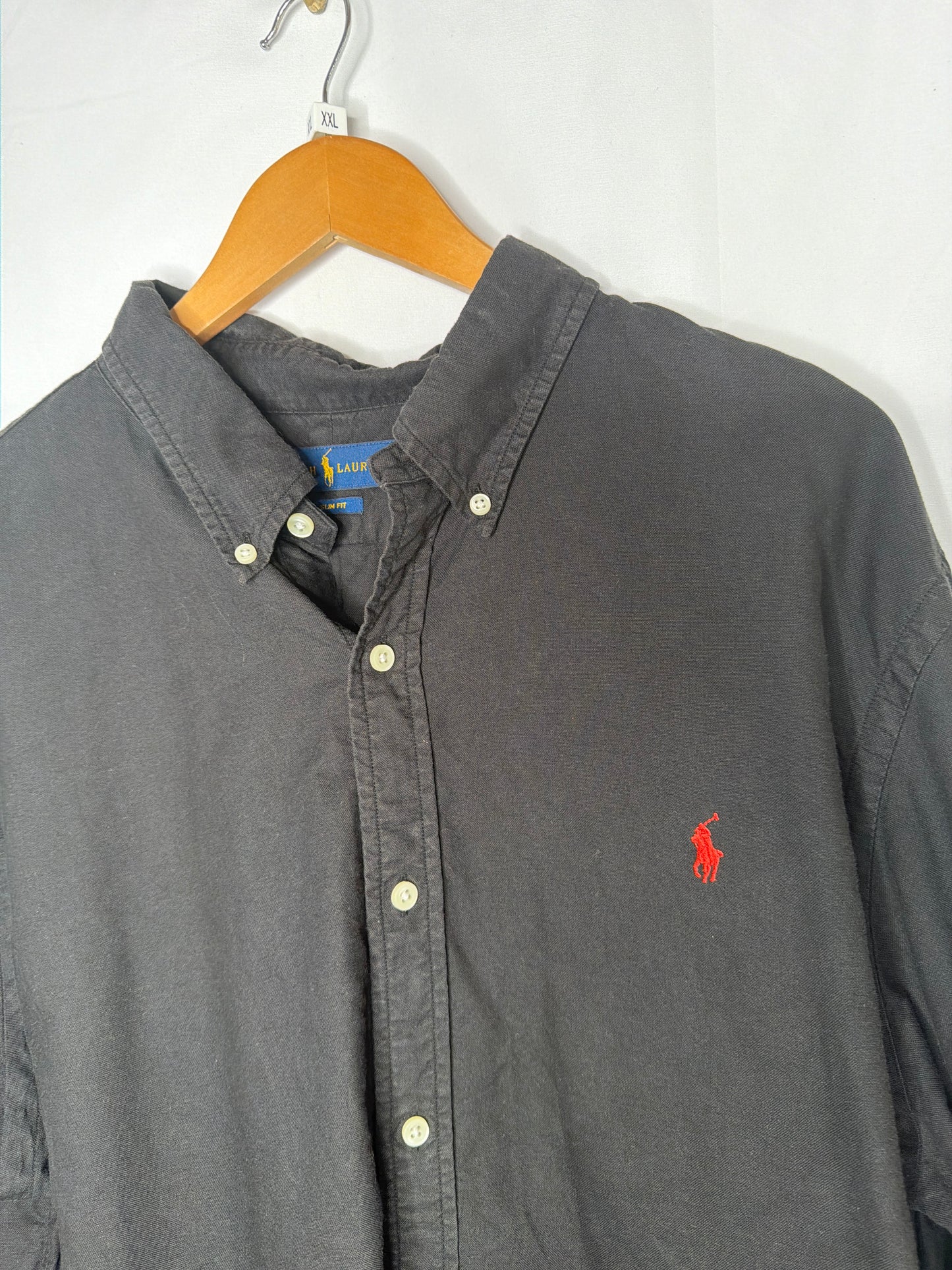 Ralph Lauren black button up dress shirt xxl