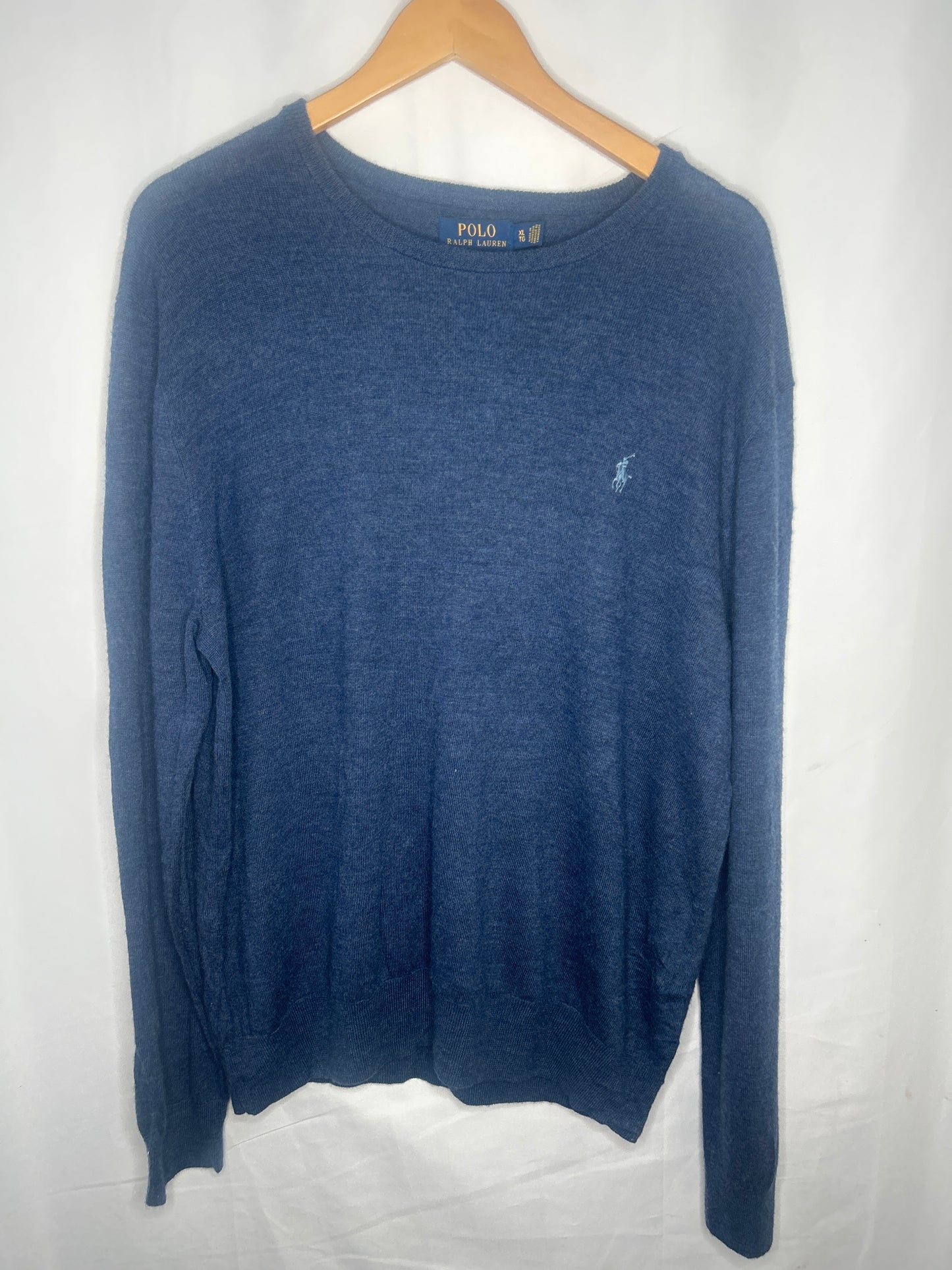 Polo ralph lauren denim blue sweater XL