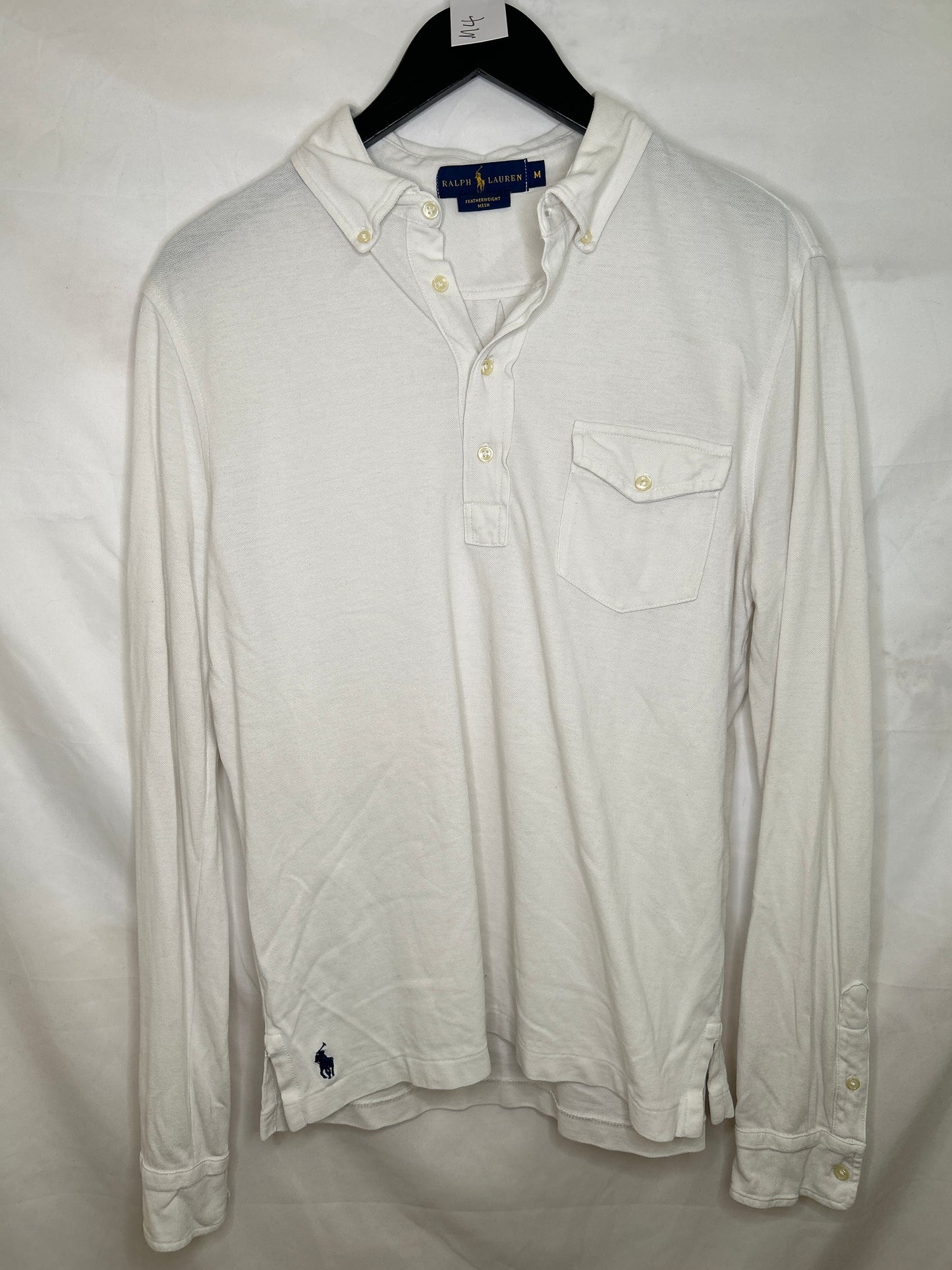 Ralph lauren Featherweight mesh Quarter button top