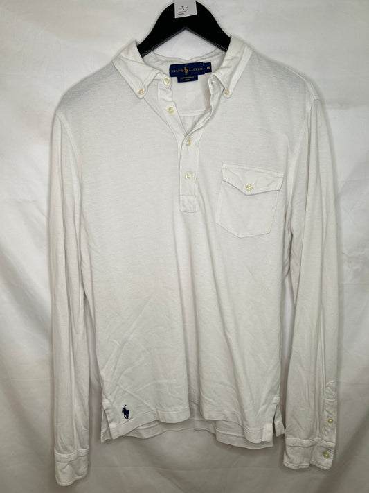 Ralph lauren Featherweight mesh Quarter button top