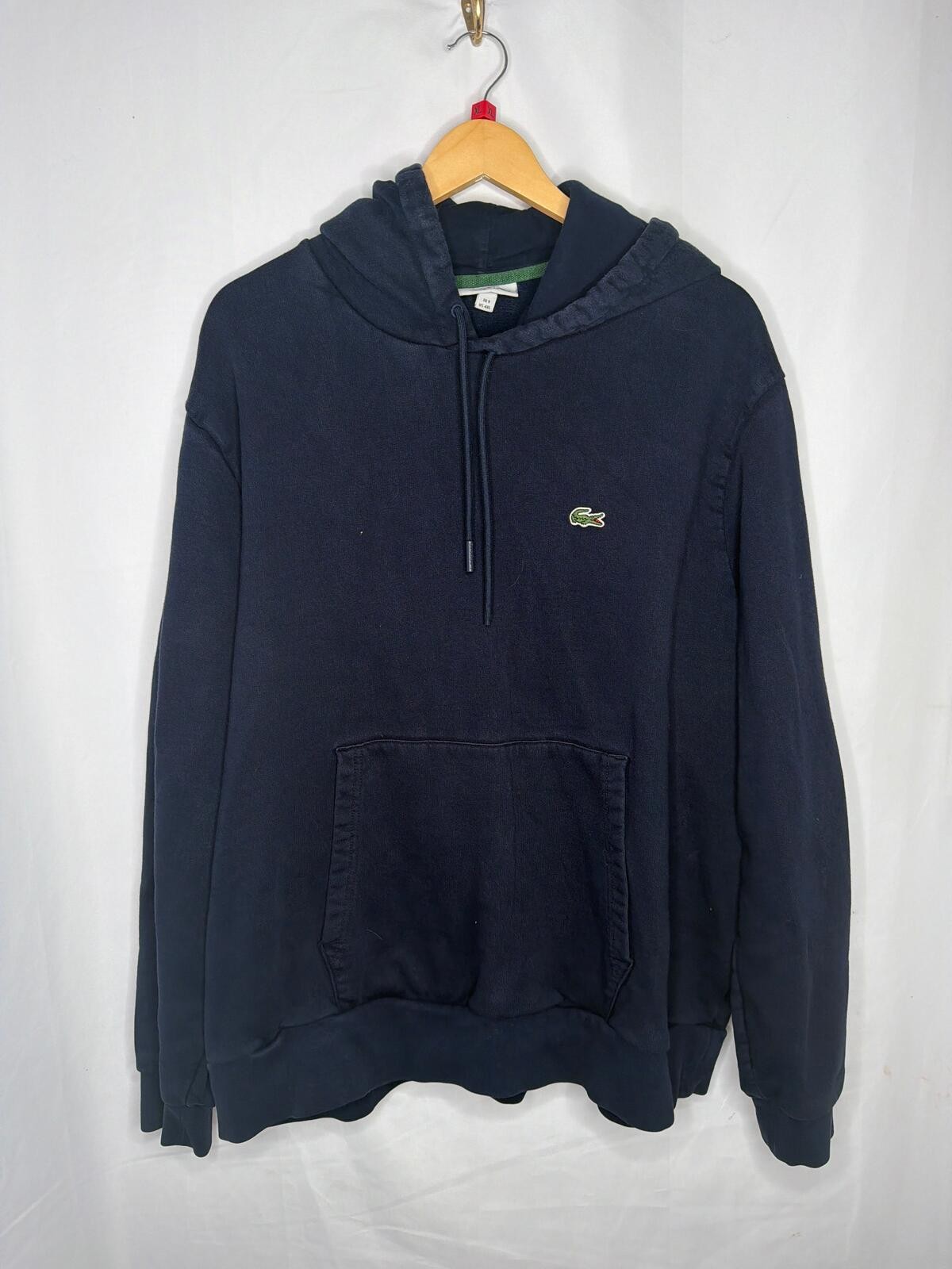Lacoste navy pull over hoodie XL0