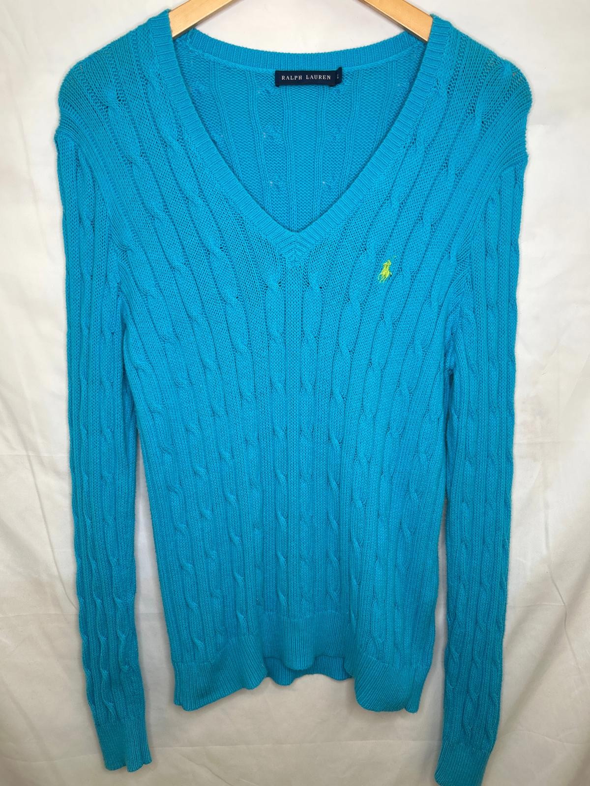 Ralph lauren cable knit aqua Large0