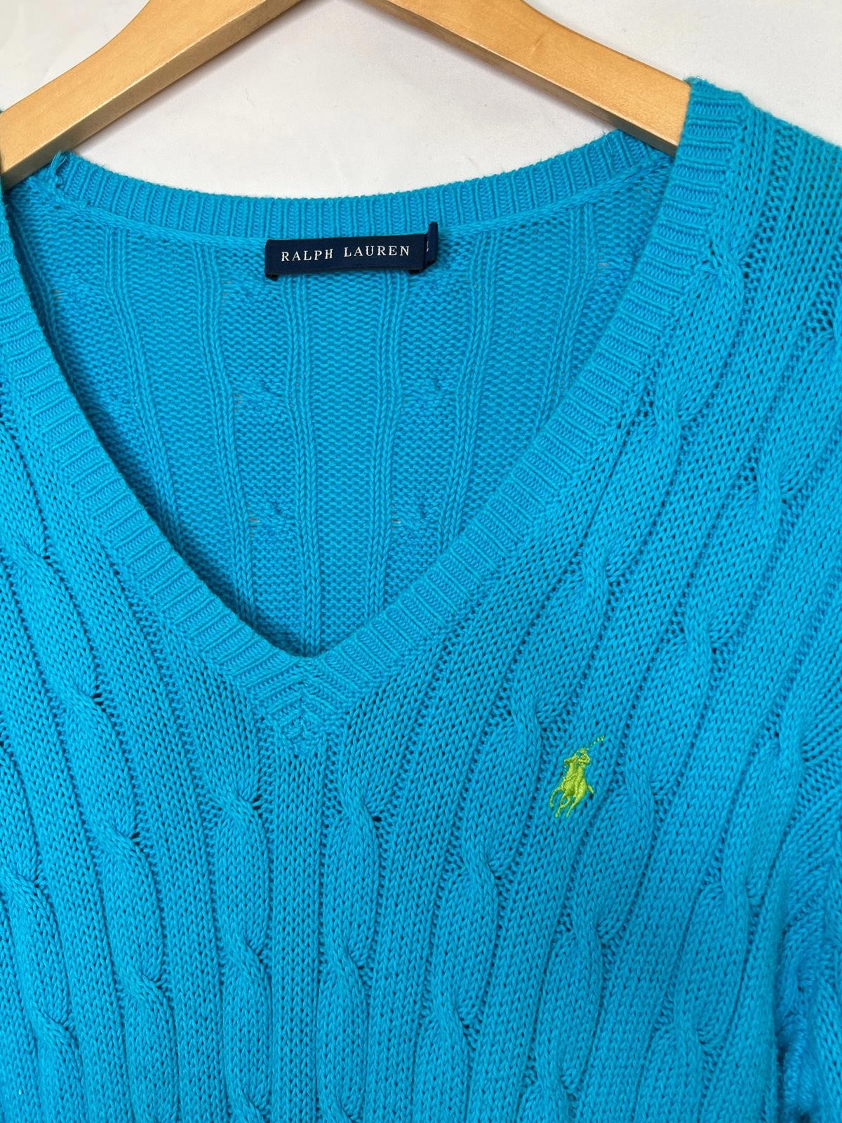 Ralph lauren cable knit aqua Large1