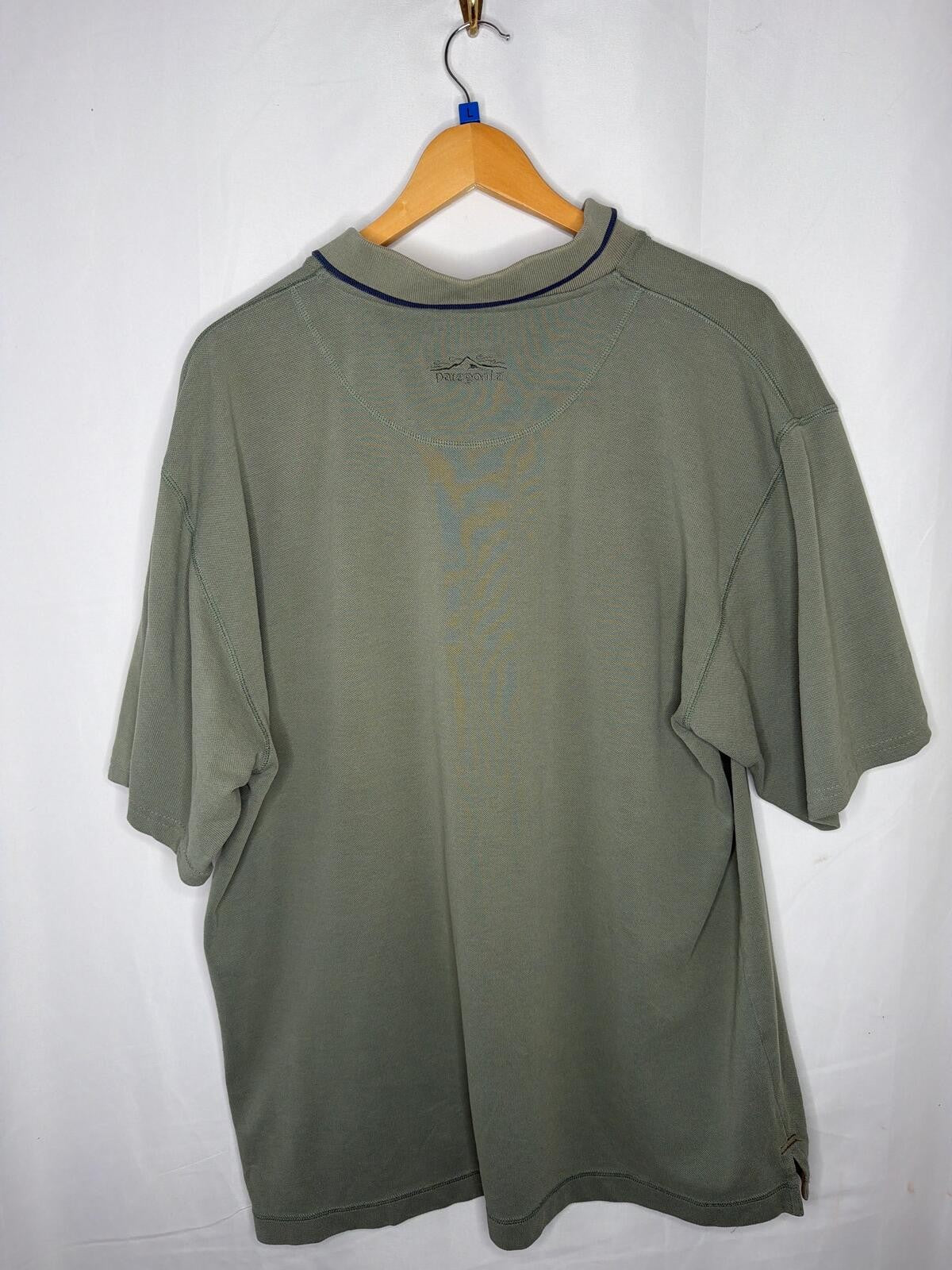 Patagonia 1/4 zip polo in khaki medium2