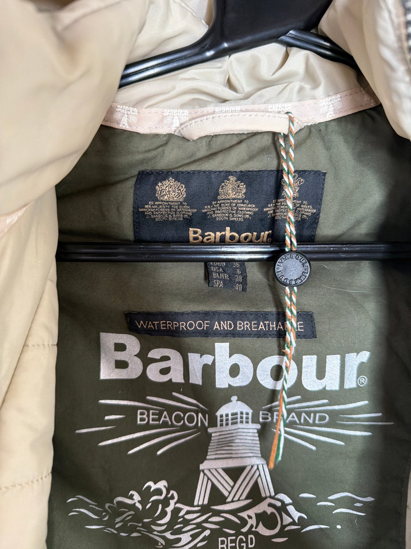 Barbour southsheilds puffer coat UK10