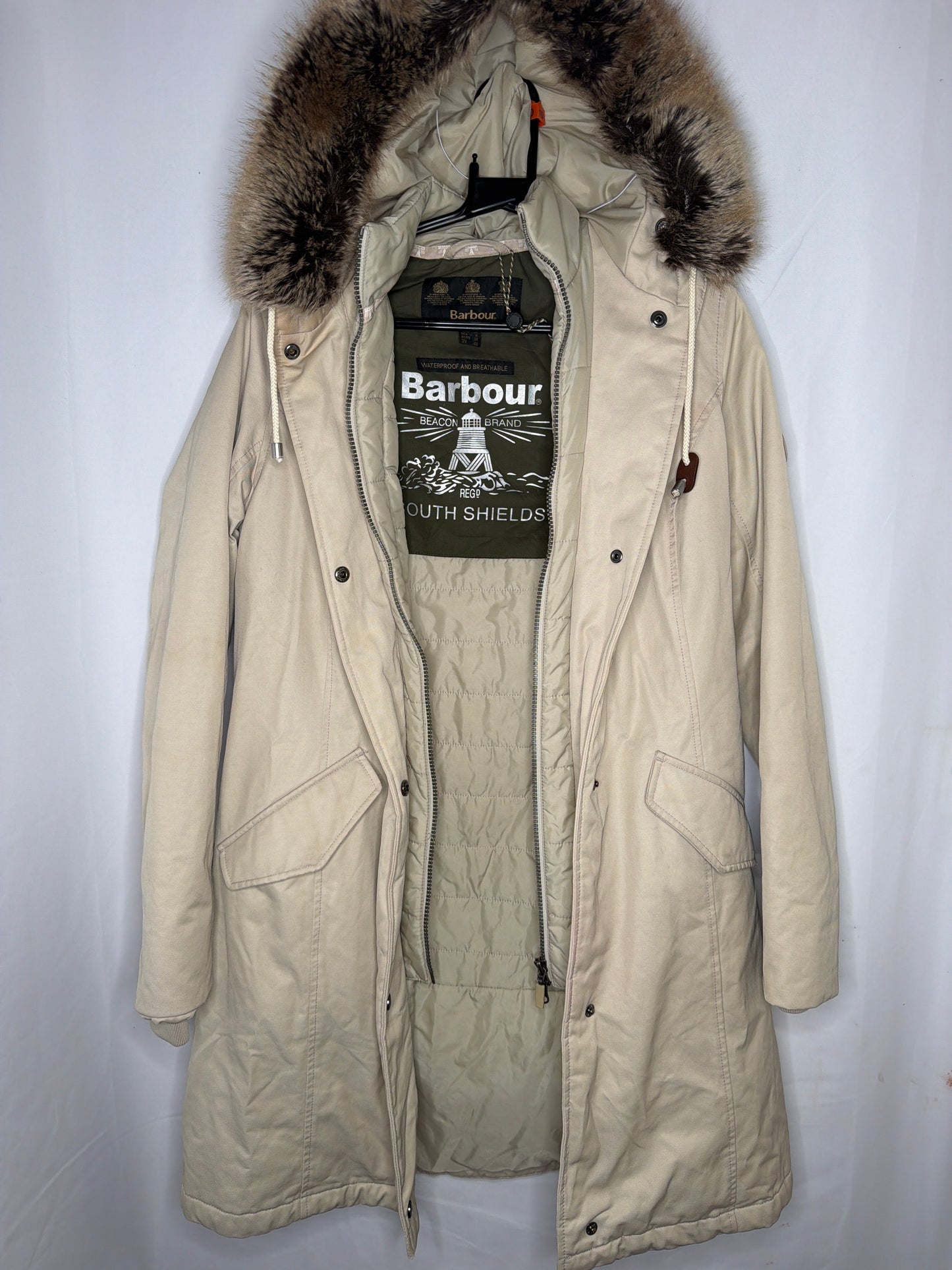 Barbour southsheilds puffer coat UK10