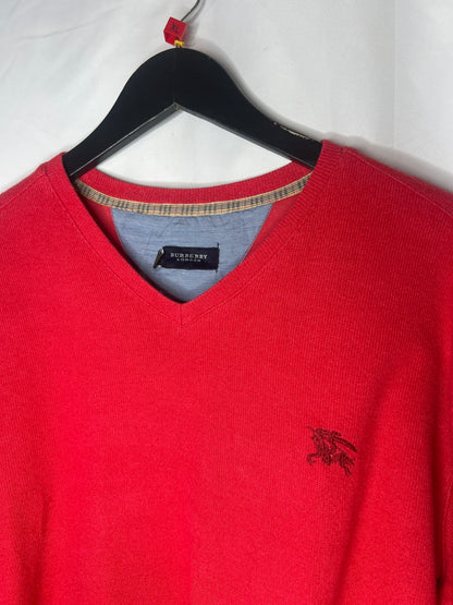 Men’s Burberry jumper Size xl red